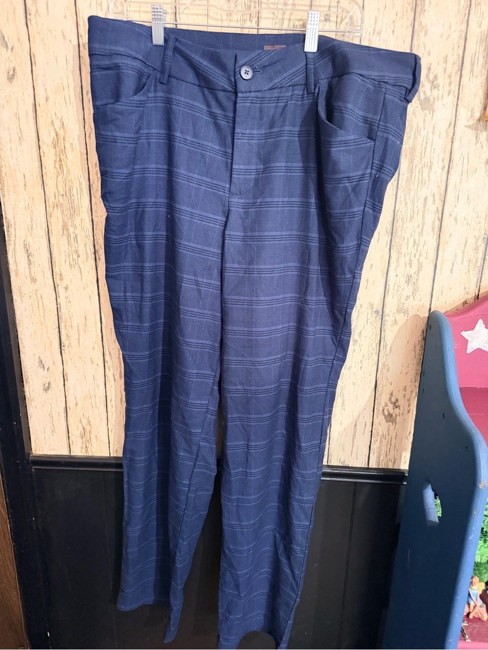 Lee Navy Plaid Women's Dress Pants